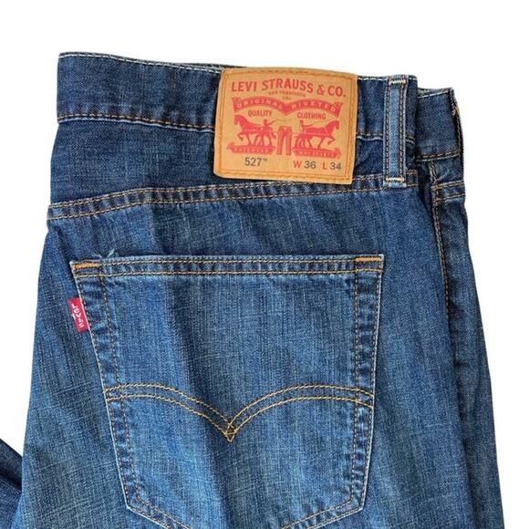 Levi's 527 Slim Bootcut Jeans - 36x29 (altered) - Picture 5 of 9